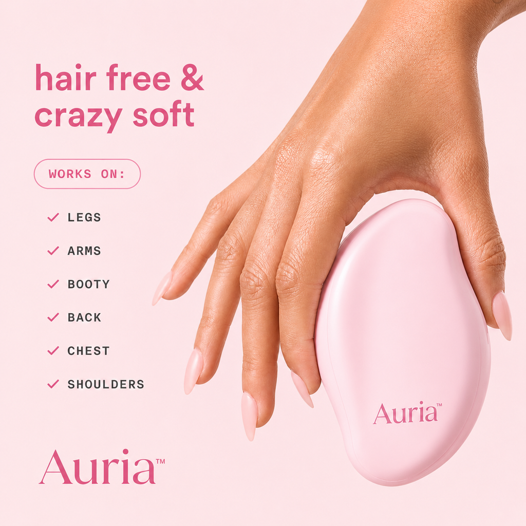 Auria™ Silk Glide Satline — Crystal Hair Eraser | Painless At-Home Hair Removal + Glow